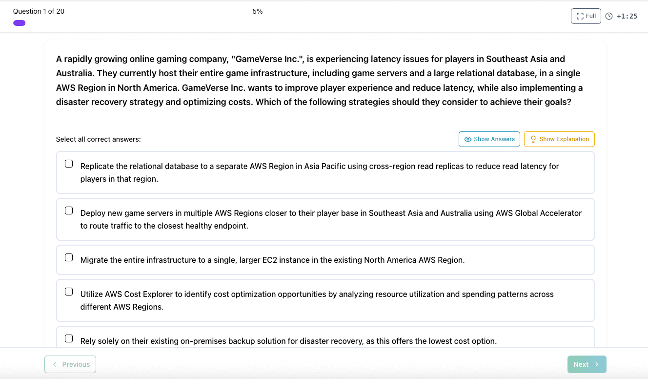 Take Practice Exams - CertVanta Platform Screenshot